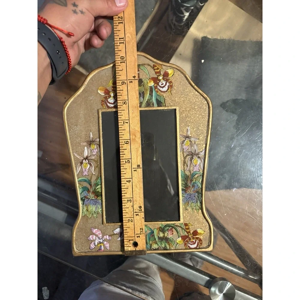 Vintage ExpoArts Gold Orchid Picture Frame 11